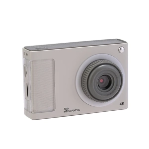 [Silver] HD CCD digital camera for students, anti-shake, compact and portable, retro travel camera card 32G memory card