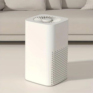 Desktop air purifier, removes smoke and odor, suitable for small bedrooms, removes formaldehyde, silent air purifier, fresh air blower (white)