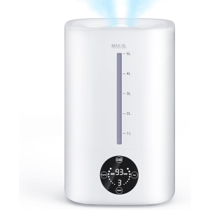 Bedroom humidifier, silent air humidifier, 50 hours, ultrasonic humidifier, easy to fill and clean