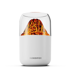 Mist humidifier, crack volcano humidifier usb silent large fog volume colorful atmosphere light home bedroom