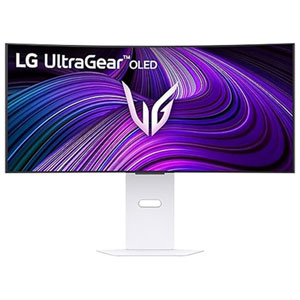 LG UltraGear 34" WQHD 240Hz 0,03 ms GTG Courbé OLED G-Sync FreeSync Moniteur de jeux (34GX90SA-W) - blanc