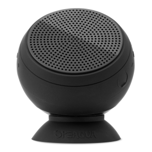 Speaqua - Barnacle Vibe 3.0 Portable Waterproof Bluetooth Speaker with Built in Storage (2,000 songs) - Manta Ray Black