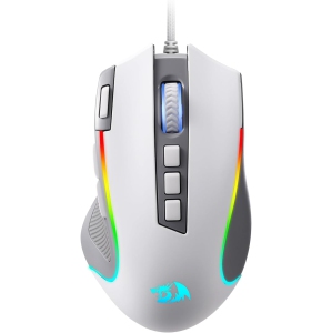 Redragon M612 Predator RGB Gaming Mouse – 8000 DPI Wired Optical Mouse, 9 Programmable Buttons, 5 Backlit Modes, Rapid Fire Button, DIY Software, Gray & White