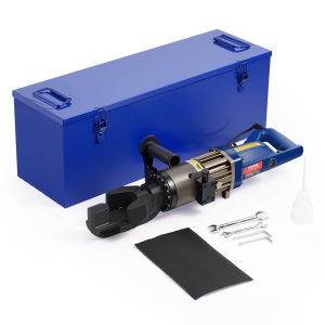 VEVOR 1500W Electric Hydraulic Rebar Bender, Portable Rebar Bending Machine, Bending up to 3/4 Inch #6 (6-20mm) within 4 Seconds, High Power Steel Rebar Bender ,Black Blue RN-22