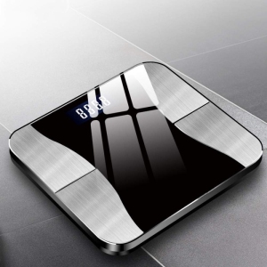 Advanced smart body fat scale - measures weight/BMI/fat/water content, family sharing, clear LCD display (battery version)