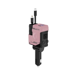 Premium 120W Car Phone Charger Adapter – Anti-Tangle Retractable Design, LED Display, Super Fast Charging