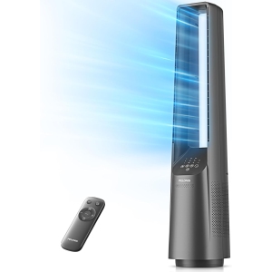 PELONIS 40" Bladeless Tower Fan - Ultra Quiet (20 dB) DC Motor, 6 Speeds, 4 Modes, Remote Control, 7H Timer, 90° Oscillation, Safe for Kids & Pets, Ideal for Bedroom, Home, Office