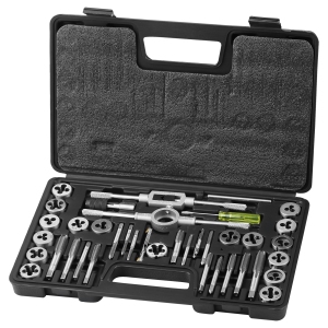 VEVOR 40-Piece Tap and Die Set, Include Metric Size M3 to M12, Bearing Steel Taps and Dies, Essential Threading Tool for Cutting External Internal Threads, with Complete Accessory