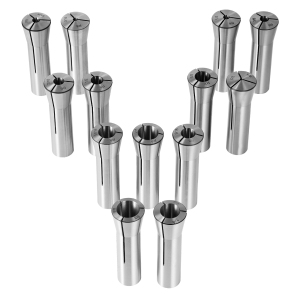 VEVOR 13 pcs Precision R8 Collet Set, 1/8'' - 7/8'', 45# Mill Collet Chuck 0.0012"/30μm TIR with 13 Labeled Storage Boxes, for Milling Machine Drill Presses Boring Machine