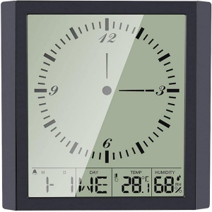 Thermometer and hygrometer multifunctional digital display smart clock Home living room can be hung or stood large screen electronic alarm clock Creative clock