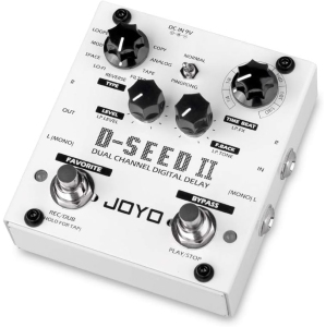 JOYO D-SEED-II Multi Stereo Delay Pedal 8 Delay Modes Features "Looper" and "Favorite" Function Dual Channel Effect Pedal for Electric Guitar- Open box