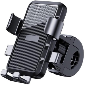 Bicycle mobile phone holder, angle adjustable, rotatable, bicycle mountain bike motorcycle navigation holder, 360° rotation (handlebar-black)
