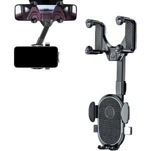 Mobile phone car holder, car multi-function rear view mobile phone holder, 360° rotating car rear view mobile phone holder