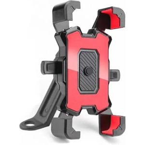 Motorcycle Navigation Phone Holder Electric Vehicle Bicycle Shockproof Phone Holder - Red