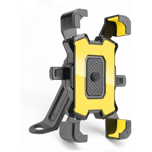 Motorcycle Navigation Phone Holder Electric Vehicle Bicycle Shockproof Phone Holder - Yellow