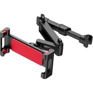 Tablet Holder Car Tablet Holder iPad Headrest Holder 360° Rotation Adjustable Travel Essential Red