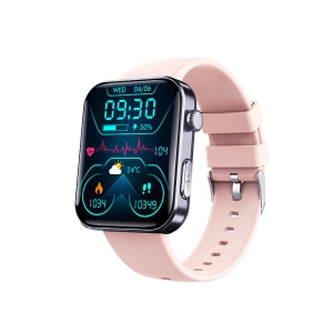 Health smartwatch - 2.1-inch HD touch screen, ECG/blood oxygen saturation/sleep tracking, 52 sports modes, Bluetooth 5.3, for iPhone and Android systems(pink)