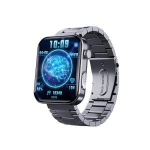 2.1-inch smartwatch with ECG/blood oxygen/pressure monitoring, 52 sports modes, long battery life, IP67 waterproof - compatible with iOS/Android systems (black)