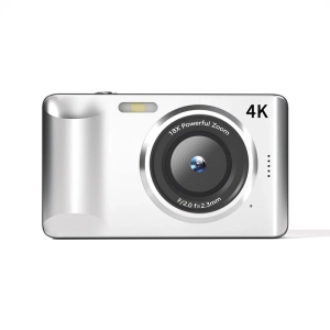 FC001 48MP Mini Digital Camera Portable Video SLR Camera 2.8 Inch IPS Screen 4K Recording Function CMOS Imaging - Silver