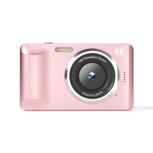 FC001 48MP Mini Digital Camera Portable Video SLR Camera 2.8 Inch IPS Screen 4K Recording Function CMOS Imaging - Pink