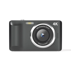 FC001 48MP Mini Digital Camera Portable Video SLR Camera 2.8 Inch IPS Screen 4K Recording Function CMOS Imaging - Black