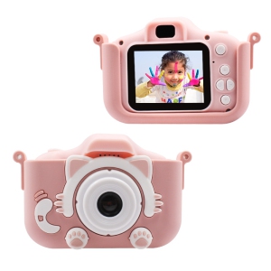 Children's camera handheld photo shooting fool HD camera digital X200 children's camera toy gift - pink