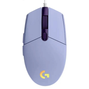 Logitech G102 Mouse USB Wired Gaming Mouse 8000 DPI Rainbow Optical Effect Screen For PC/Mac Computer and Laptop - Purple