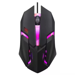 USB Wired Mouse RGB Colorful Gaming Mouse 1600 DPI Optical Wired Mouse Mice Ergonomic Mouse for PC Computer Desktop Macbook Pro - Black