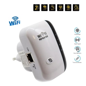 WiFi Extender Signal Booster Upto 3500sqft and 35 Devices, Wireless Internet Repeater, Wi-Fi Range Extender, Long Range Amplifier with Ethernet Port, Access Point, 1-Key Setup