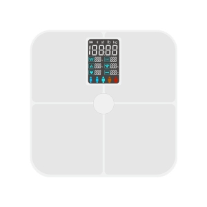 Digital body fat scale Home Smart Scale – measures fat, water, heart rate, tempered glass, non-slip