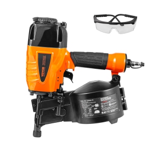 VEVOR CN65 Coil Siding Nailer,1-1/4" to 2-1/2" 15 Degree Pneumatic Siding Nail Gun with Tool-Less Depth Adjustment,70-120PSI for Siding,Pallet Sheathing, Wooding, Fencing, Decking