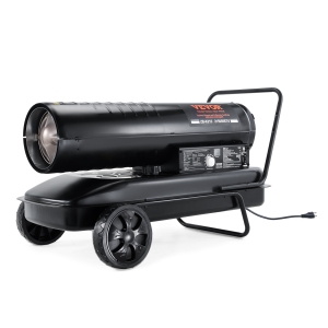 VEVOR 215000 BTU Chauffage à air forcé au kérosène, Chauffage diesel portable torpille avec thermostat, Réservoir de 13,2 gallons, Chauffage robuste économe en énergie, pour utilisation intérieure et extérieure