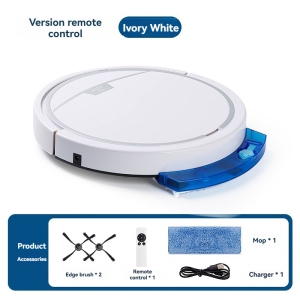 Ultra-Slim Robot Vacuum & Mop for Multi-Surface with 1800Pa Suction, Remote Control, Auto Mopping - White