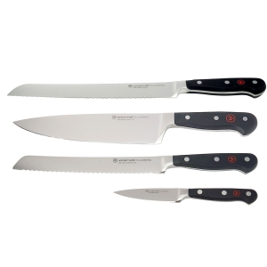 Wusthof Classic 9" Bread Knife + Knife Set – 3.5" Paring, 8" Bread, Chefs Knives