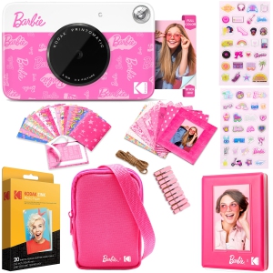 Kodak x Barbie Printomatic Instant Print Camera + Case, Photo Album, Paper (20 Sheets) & More