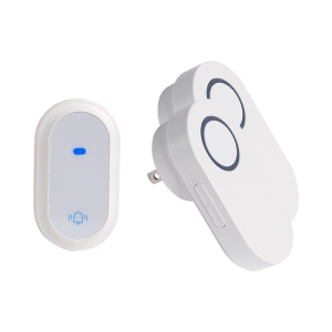 Self-generating doorbell wireless household battery-free waterproof wiring-free 433 doorbell - white