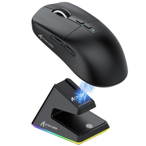 Wireless Gaming Mouse,RGB Magnetic Charging Dock,49g Ultralight X3 Upgrade,Tri-Mode 2.4GHz/BT5.2/USB-C,PAW3395 Sensor 26KDPI,G502 Programmable Mice for Win/Mac - Black