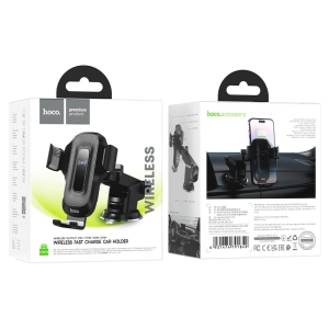 Hoco HW3 Car Mount – Wireless Charger with Automatic Clamping and 360° Rotation