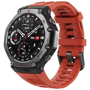 Amazfit T-Rex 3 48mm Stainless Steel Smartwatch with Call Notifications, Heart Rate Monitor, and GPS - Stainelss Steel