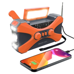 Multifunctional Radio Outdoor FM Solar Hand-cranked Radio - Orange