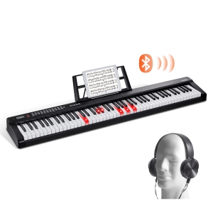 VEVOR 88 Key Digital Piano Keyboard,Semi Weighted Keys,Full Size Electric Portable Keyboard Piano Set with 1000 Tones Built-In Speakers Sustain Pedal Headphones,Bluetooth MIDI USB