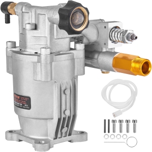 VEVOR 3/4" Pressure Washer Pump, Shaft Horizontal,3400 PSI,2.5 GPM,Washer Pumps Kit, Parts Washer Pump, Compatible with Honda, Simpson, RYOBI, Briggs & Stratton, Subaru, Craftsman