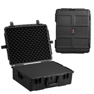 VEVOR 56.1x37x26 Weatherproof Hard Case, Protective Dry Box Case with Pre-cut Foam, and Pull Handles for Travel, Hunting, Military, Tactical, IP67 Waterproof Case for Cameras