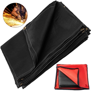 VEVOR 10 x 10 Foot Welding Blanket, Fiberglass Blanket, Up To 550 °C Heat-Resistant Fire Retardant Blanket with Premium Brass Grommets