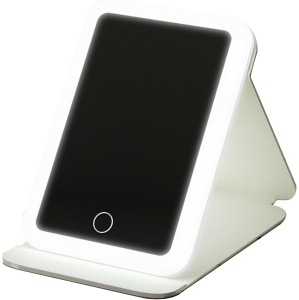 Illuminated travel makeup mirror, travel led mirror, travel makeup mirror with light, touch control led travel mirror (monochrome cold light-white)