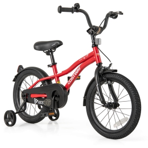Costway 12"/14"/16"/18" Kids Bike for 3-4 Years Old Boys & Girls with Adjustable Seat Handbrake Reflectors Blue/Purple/Red