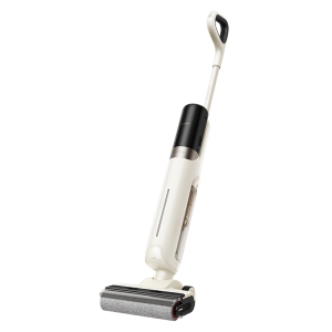 Mova K30 Wet Dry Vacuum Cleaner Cordless Floor Cleaner and Mop, 180° Lie-Flat Reach, 140°F Hot Air Drying, 0in Dual-Edge Cleaning, Powerful 18000Pa Suction - White