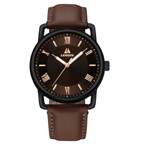 LN LENQIN Mens Watches Analog Quartz Watches Men 30M Waterproof Mens Wrist Watches Fashion Business Watches for Man Leather Watches