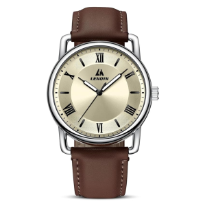 LN LENQIN Mens Watches Analog Quartz Watches Men 30M Waterproof Mens Wrist Watches Fashion Business Watches for Man Leather Watches