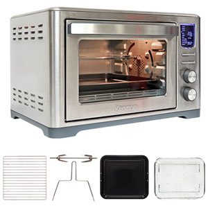Kenmore Digital Air Fry Convection Toaster Oven with Rotisserie - 23.5L / 24.8 Qt - Stainless Steel